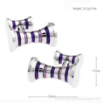 Multi-color Paint Waist Drum Shape Men Wedding Cufflinks